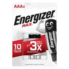 Элемент питания алкалиновый MAX LR03/286 BL2 (блист.2шт) Energizer E300157203