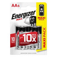 Элемент питания алкалиновый MAX LR6/316 BL6 (блист.6шт) Energizer E301533801
