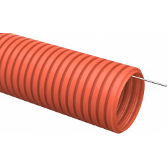 Труба гофрированная ПНД d50 с зондом оранжевая (15м)