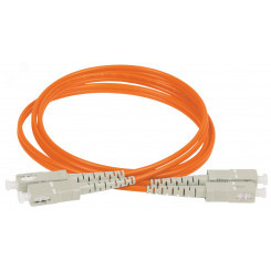 Шнур оптический коммутационный соединительный (патч-корд) для многомодового кабеля (MM) 50/125 (OM2) SC/UPC-SC/UPC двойного исполнения (Duplex) LSZH 2м