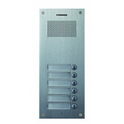 Многоквартирная вызывная панель на 6 абонентов с возможностью двухсторонней аудио связи Commax DR-6UM(M) SIL