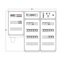 Щит управления электрообогревом DEVIBOX HR 21x2800 D850 (в комплекте с терморегулятором) Щит управления электрообогревом DEVIBOX HR 21x2800 D850 (в комплекте с терморегулятором)