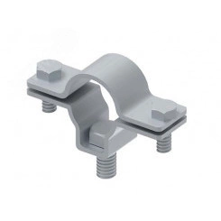 Держатель токоотвода HVI для настенного монтажа с помощью зажима с двумя болтами. Материал - нержавеющая сталь.