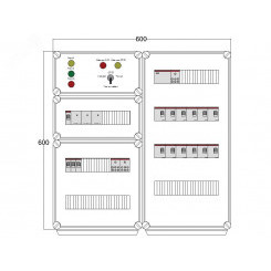 Щит управления электрообогревом DEVIBOX HR 12x1700 3хD330 (в комплекте с терморегулятором и датчиком температуры)