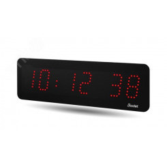 Часы цифровые STYLE II 5S (часы/минуты/секунды), высота цифр 5 см, красный цвет, NTP, PoE