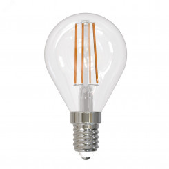 Лампа светодиодная Форма шар прозрачная Серия Sky Белый свет (4000К) LED-G45-9W/4000K/E14/CL PLS02WH