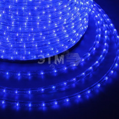 Дюралайт профессиональная LED, свечение с динамикой (3W) - синий, 24 LED/м, бухта 100м