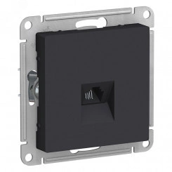 Розетка ATLASDESIGN телефонная RJ11 механизм карбон Розетка ATLASDESIGN телефонная RJ11 механизм карбон