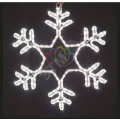 Фигура профессиональная световая Снежинка белый 55х55см мерцающая