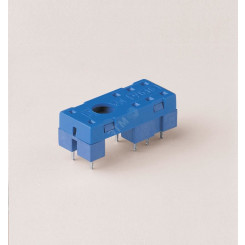Розетка для монтажа на плате для применения с 41.52/41.61 реле, Поставляется с 095.41.3 Металлической клипсой-держателем, синий