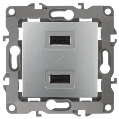 Устройство зарядное USB, 5В-2100мА, Эра12, алюминий, 12-4110-03