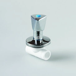 Вентиль под штукатурку 20 хромированный полипропиленовый PPR белый Вентиль под штукатурку 20 хромированный полипропиленовый PPR белый