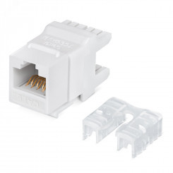 Вставка Keystone Jack RJ-45(8P8C), 180 градусов, категория 6, Dual IDC (110&Krone type), белая