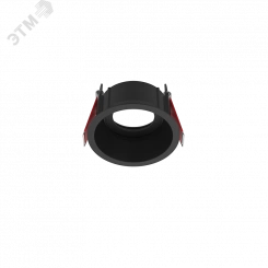 Рамка для модульного светильника FLEX 50 03 круглая встраиваемая утопленная 85х65мм RAL9005 черный муар поворотная Рамка для модульного светильника FLEX 50 03 круглая встраиваемая утопленная 85х65мм RAL9005 черный муар поворотная