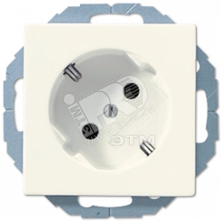 Розетка штепсельная SCHUKO 16A 250V с поворотом на 45 гр. слоновая кость