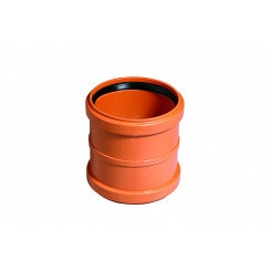 Муфта двухраструбная 200 мм для наружной канализации Муфта двухраструбная 200 мм для наружной канализации