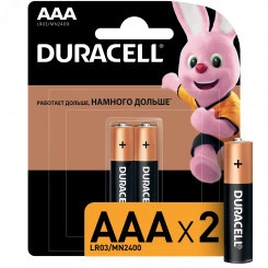 Элемент питания Duracell LR03-2BL BASIC NEW (2/20/16500)