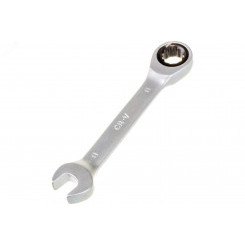 Ключ гаечный комбинированный трещоточный короткий, 8 мм