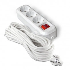 Удлинитель бытовой S-303 ПВС 3-1 3 гнезда 1 с защитной крышкой 10м