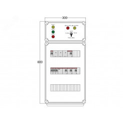 Щит управления электрообогревом DEVIBOX HR 4x1700 3хD330 (в комплекте с терморегулятором и датчиком температуры)