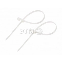 Хомут-стяжкa нейлоновая под винт 150x3,6 мм, белая, упаковка 100 шт