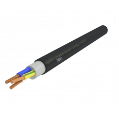 Кабель силовой ППГнг(А)-HF 3х2.5ок(N.PE)-0.66 однопроволочный черный (бухта)