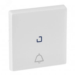 Valena LIFE Лицевая панель для кнопочного выключателя символ Звонок c линзой для подсветки белая