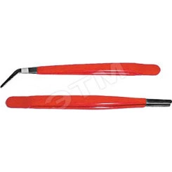 Пинцеты набор 2 шт с ПВХ ручкой