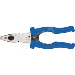 Плоскогубцы комбинированные многофункциональные, пластиковые ручки, Профи 200 мм