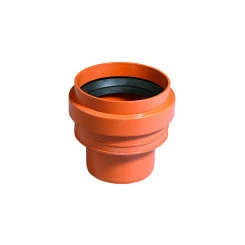 Переход ПВХ на гладкий конец бетонной трубы для наружной канализации 315 мм Переход ПВХ на гладкий конец бетонной трубы для наружной канализации 315 мм