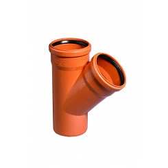 Тройник наружной канализации 45 град. 125х125 Тройник наружной канализации 45 град. 125х125