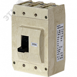 Выключатель автоматический ВА04-36-341816-20УХЛ3 200А,660В 1,3,5-шина,2,4,6- каб. без каб. наконеч., устр. для блок. полож. вкл. выкл.