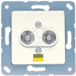 Розетка штепсельная для выравнивания потенциало  слоновая кость