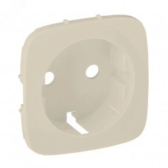 Valena ALLURE Лицевая панель для силовой розетки 2К+З с зажимами 6кв мм Слоновая кость
