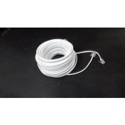 Шнур телефонный удлинитель RJ-11(6P-4C) 20м белый