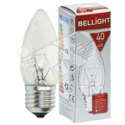Лампа накаливания декоративная ДС 40Вт 230В Е27(cвеча) цветная упаковка