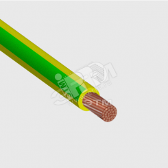 Провод силовой ПУГВнг(А)-LS 1х1 (PE) желто-зеленыймног опроволочный  100м