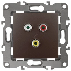 Розетка RCA, Эра12, бронза, 12-3113-13 Розетка RCA, Эра12, бронза, 12-3113-13