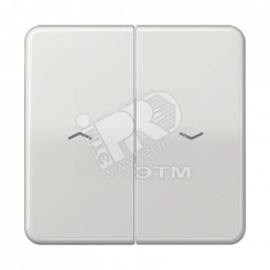 Клавиши для выключателя управления жалюзи 509VU и 539VU светло-серые Клавиши для выключателя управления жалюзи 509VU и 539VU светло-серые