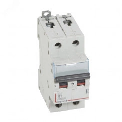 Выключатель автоматический двухполюсный 1А B DX3 6kA/10kA