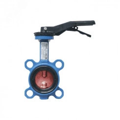 Затвор дисковый поворотный чугунный Tecfly Ду 65 Ру16 с ручкой, диск чугун, манжета EPDM Затвор дисковый поворотный чугунный Tecfly Ду 65 Ру16 с ручкой, диск чугун, манжета EPDM