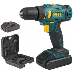 Дрель-Шуруповерт акк. 18.0 В, 0-400/1450 об/мин, 29.0 Нм, 2 (Li-Ion) 1.3 Ач, 1.5 ч., рез. накл., кейс