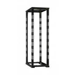 Стойка монтажная 19д 42U Ш600xВ1995xГ800мм с крышей в разобранном виде черный