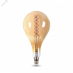 Лампа светодиодная LED 8 Вт 620 Лм 2400К теплая Е27 А160 golden flexible Filament Gauss