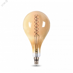 Лампа светодиодная LED 8 Вт 620 Лм 2400К теплая Е27 А160 golden flexible Filament Gauss