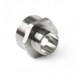 Ниппель латунный резьбовой переходной, Н 1/2 x 3/8