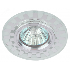Светильник встраиваемый DK LD47 SL /1 декор cо светодиодной подсветкой MR16  зеркальный (50/1800) ЭРА