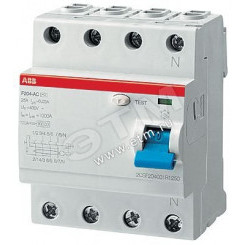 Выключатель дифференциального тока (УЗО) 4п 63А 300 мА FH204 АС
