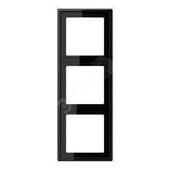 Рамка 3-я для горизонтальной/вертикальной установки  Серия- LS990  Материал- дуропласт  Цвет- черный