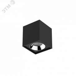 Светильник светодиодный ДПО-12Вт 3000К DL-02 Cube Черный